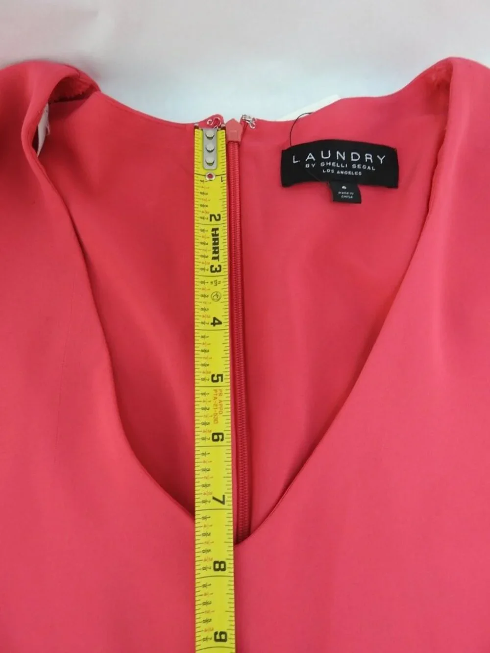 New Laundry By Shelli Segal Pink Dress Size 6 Bell Sleeve V Neck NWT Shift - Picture 7 of 8